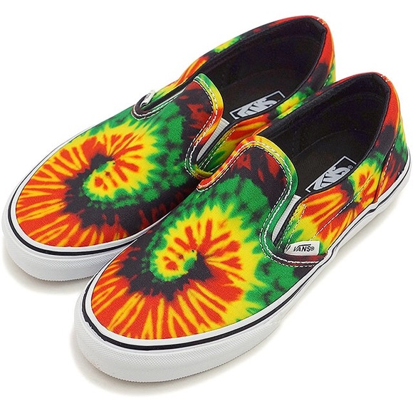 ISO rasta tie dye slip on vans - Picture 1 of 1